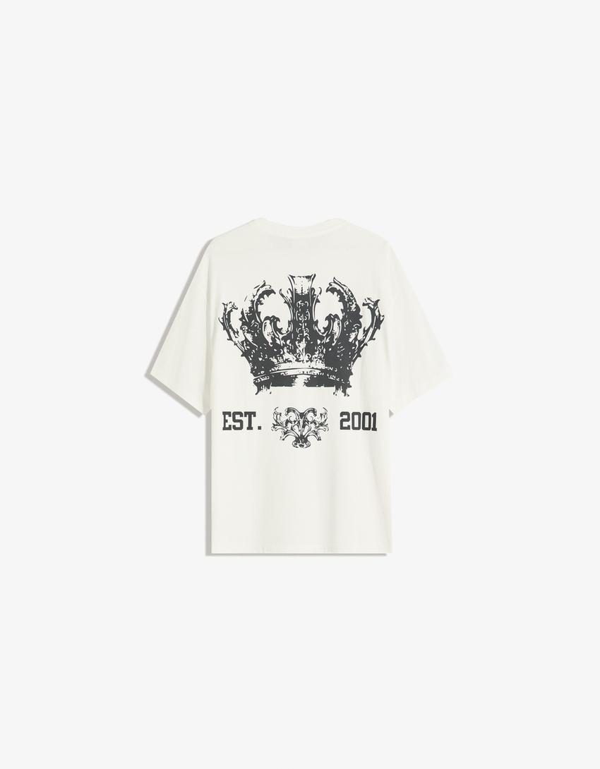 Tricou BERSHKA, alb