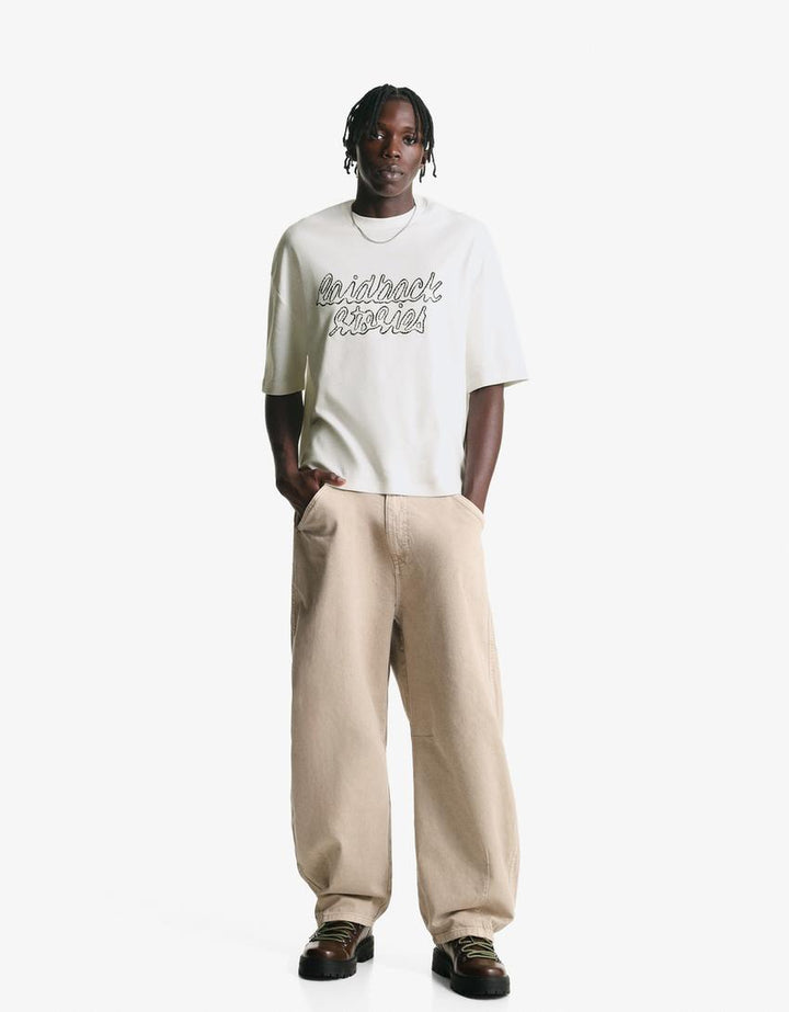 Tricou BERSHKA, alb