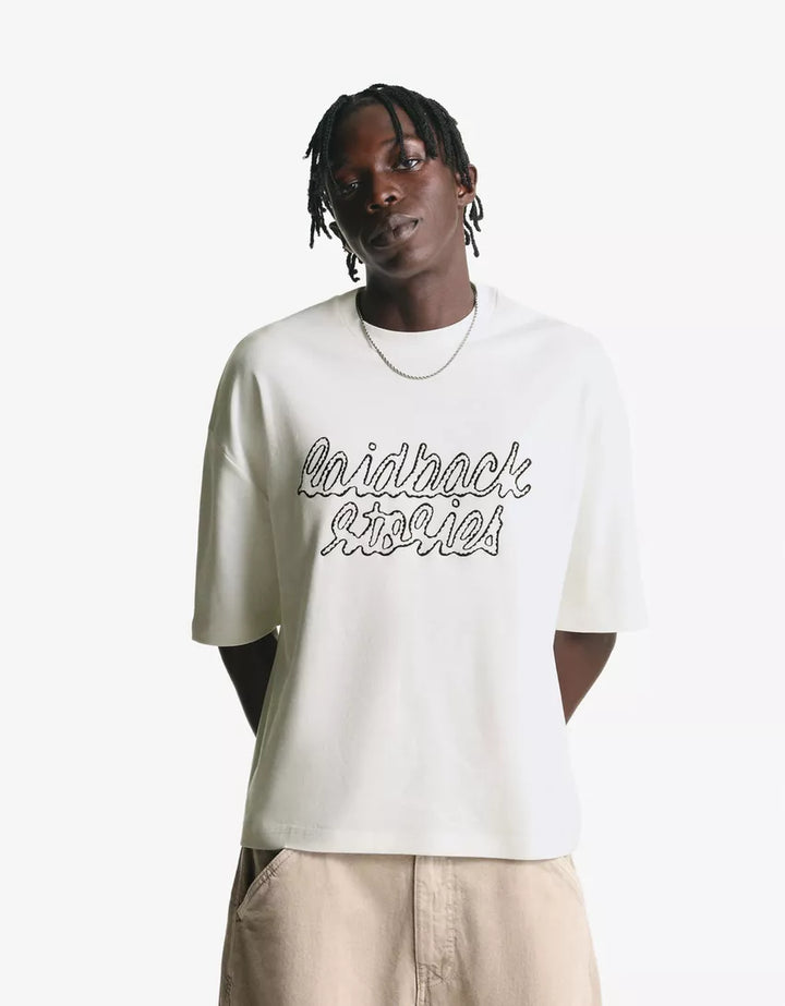 Tricou BERSHKA, alb