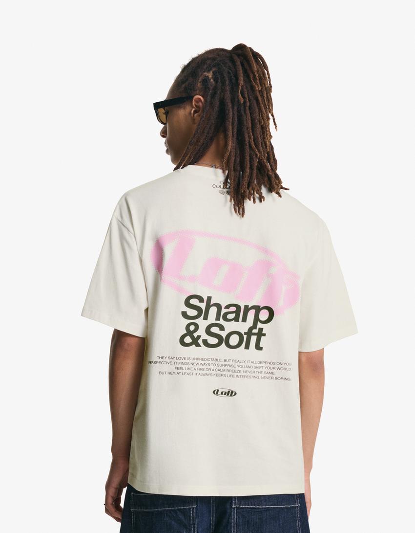 Tricou BERSHKA, crem