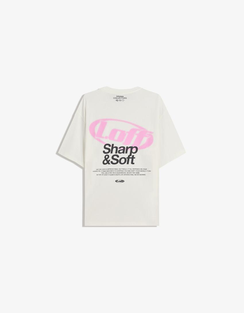 Tricou BERSHKA, crem