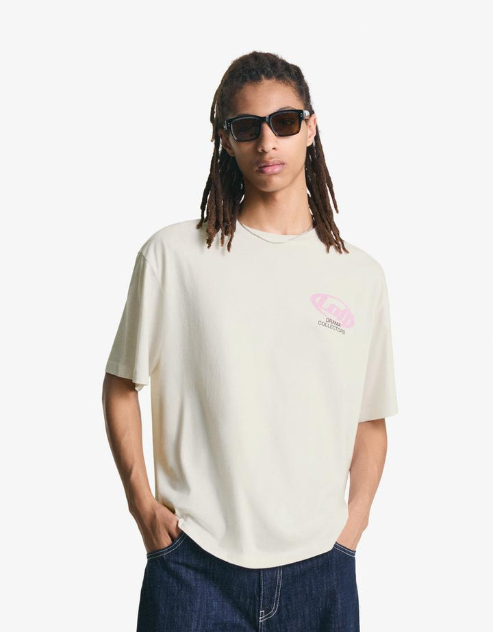Tricou BERSHKA, crem