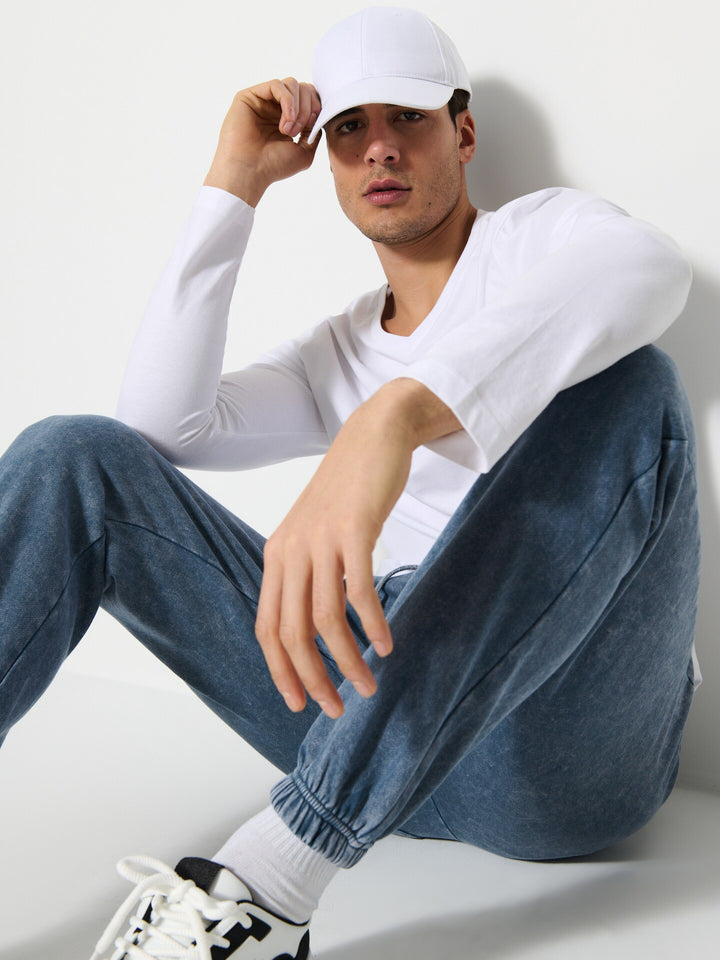 Pantaloni de trening SINSAY, albastru