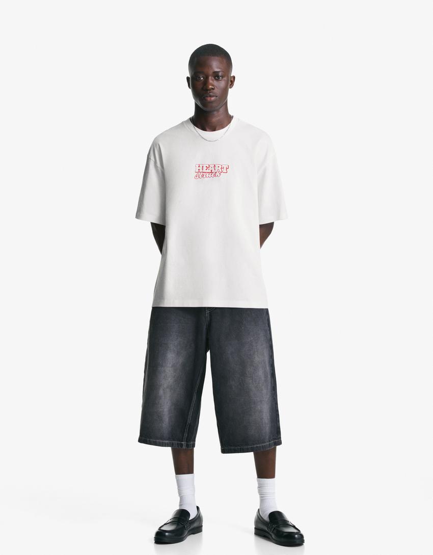 Póló BERSHKA, fehér