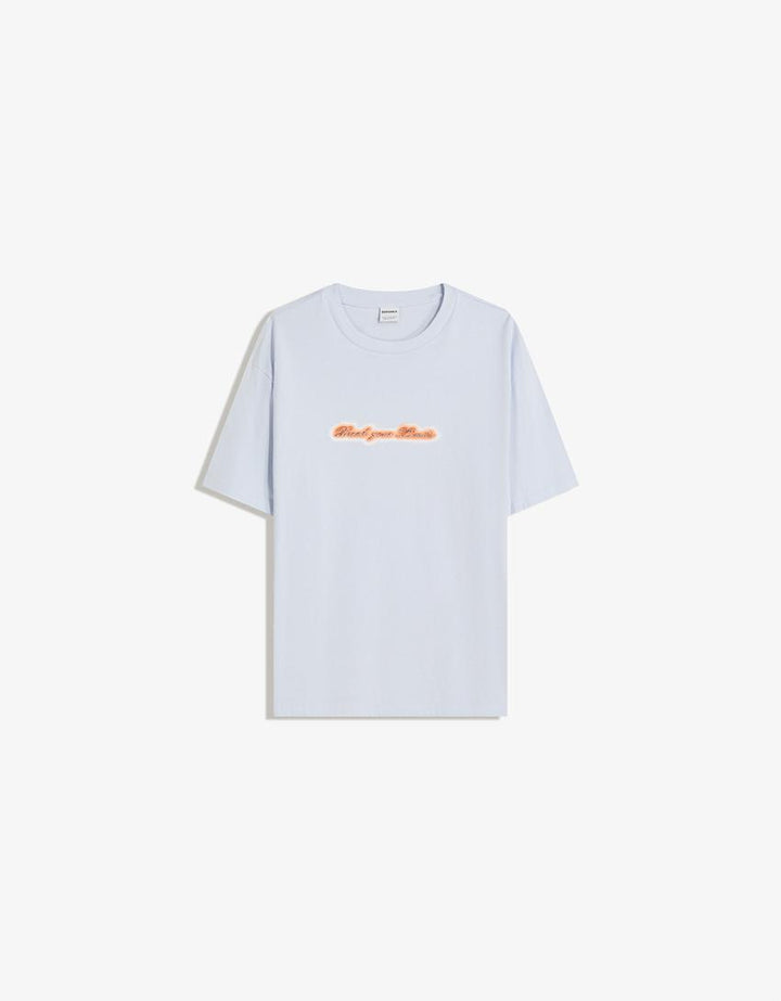 Tricou BERSHKA, albastru