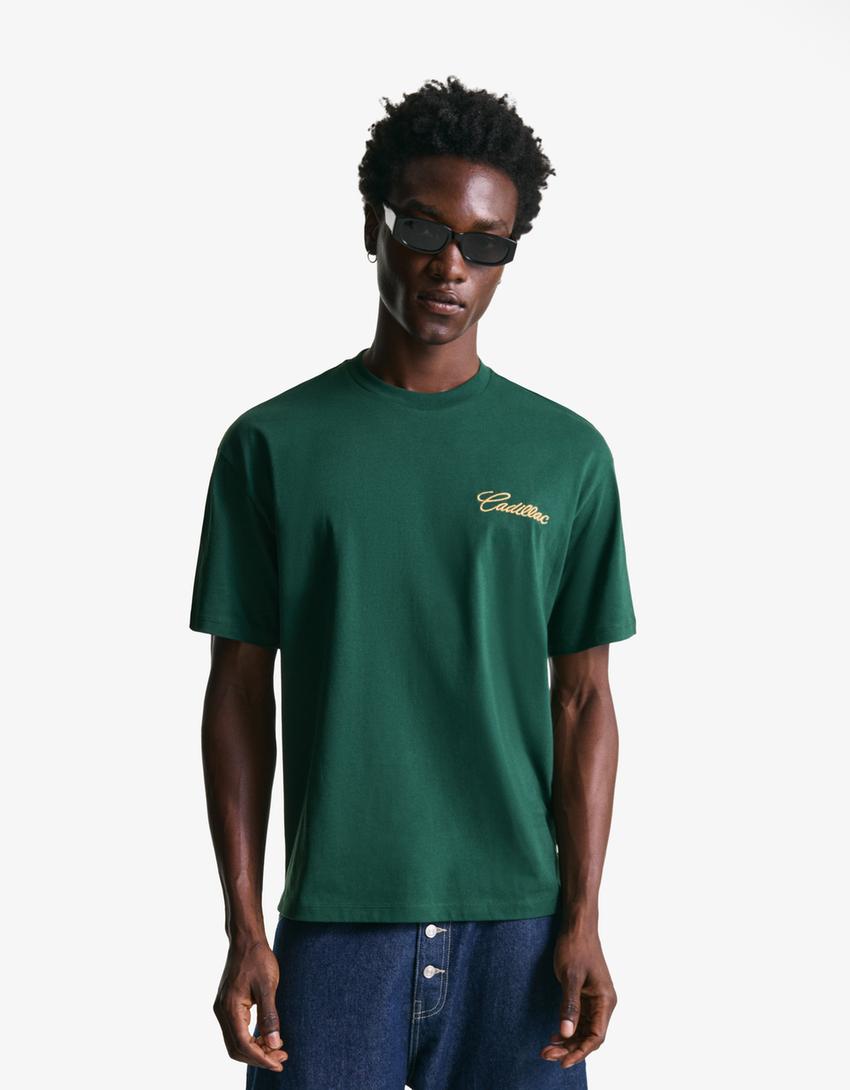 Póló BERSHKA, zöld