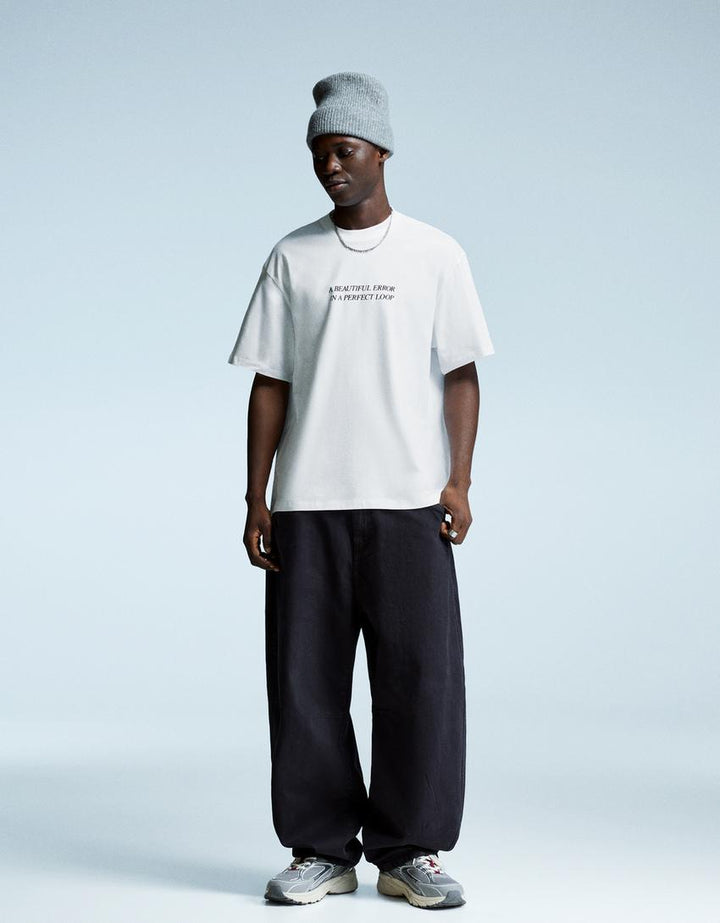 Póló BERSHKA, fehér
