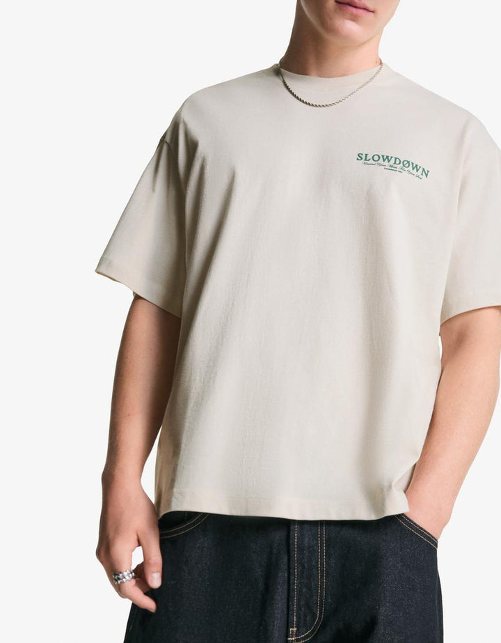 Tricou BERSHKA, bej