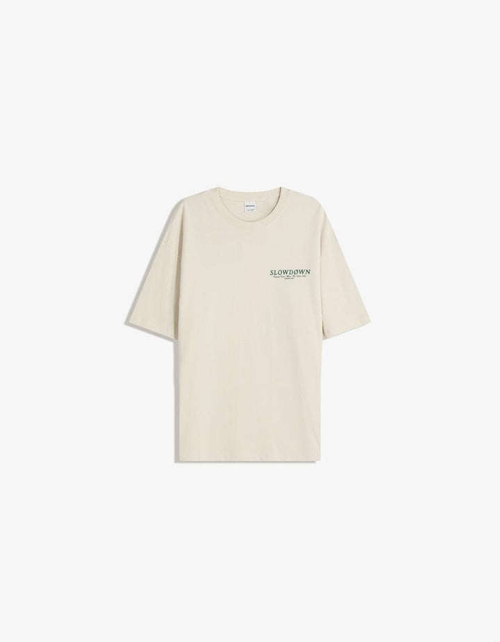 Tricou BERSHKA, bej