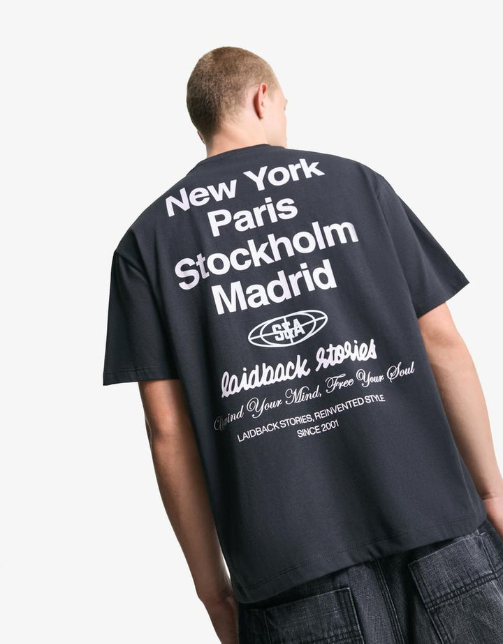 Tricou BERSHKA, negru