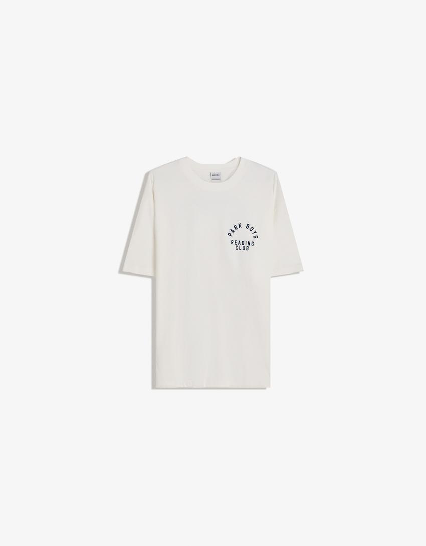 Tricou BERSHKA, alb
