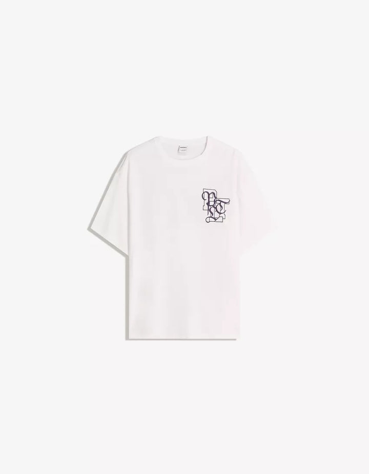 Tricou BERSHKA, alb