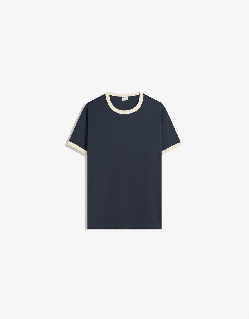 Tricou BERSHKA, albastru