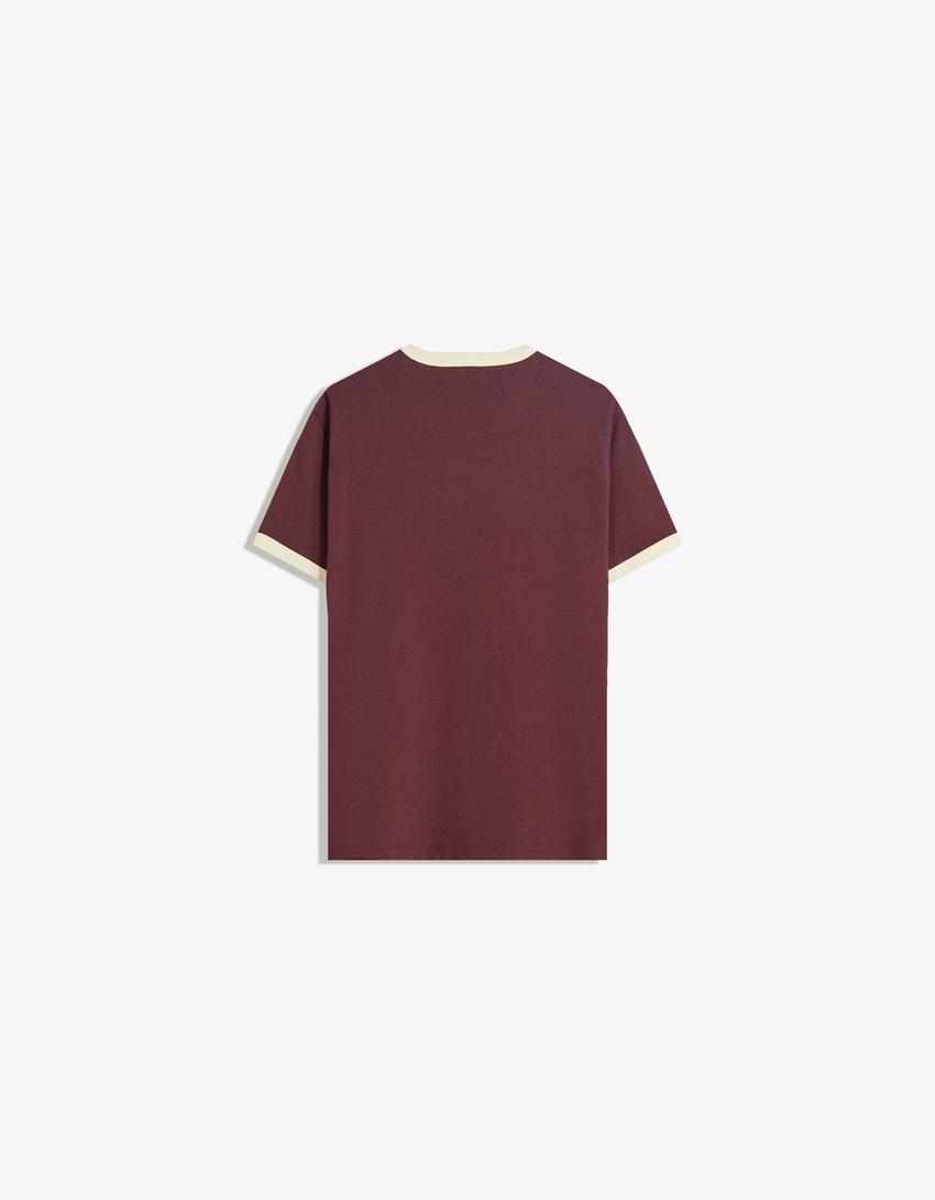 Tricou BERSHKA, vișiniu