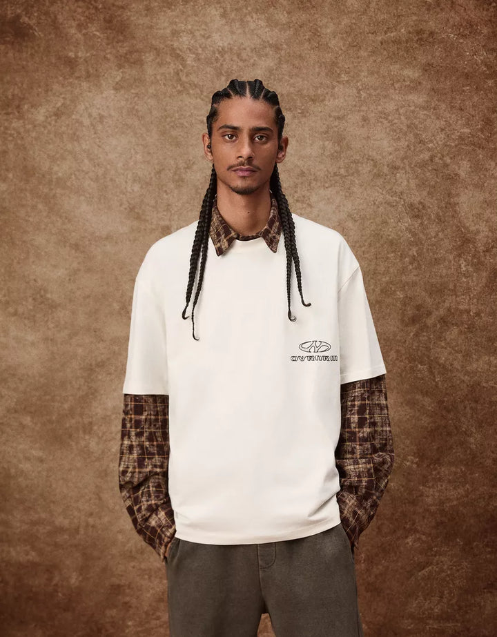 Tricou BERSHKA, crem