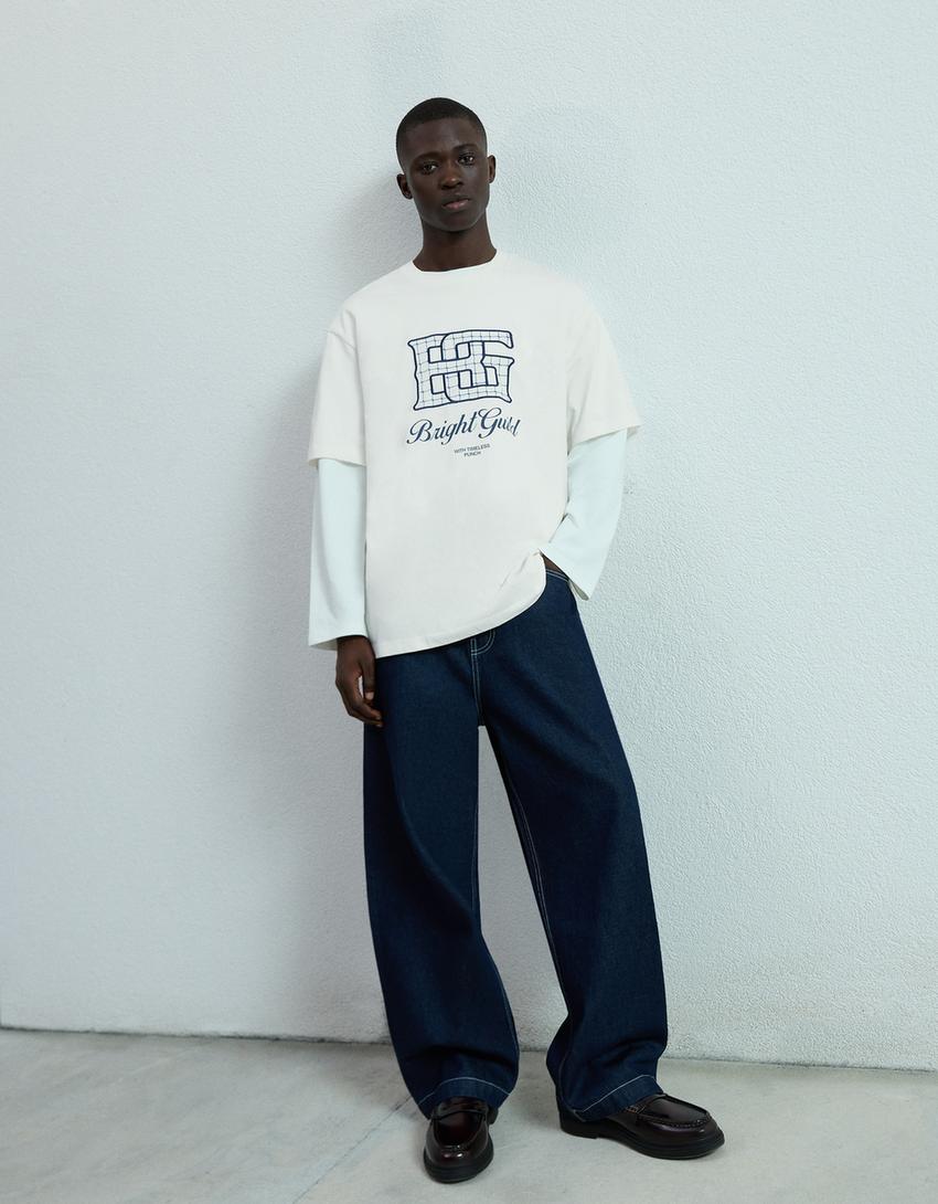 Tricou BERSHKA, alb
