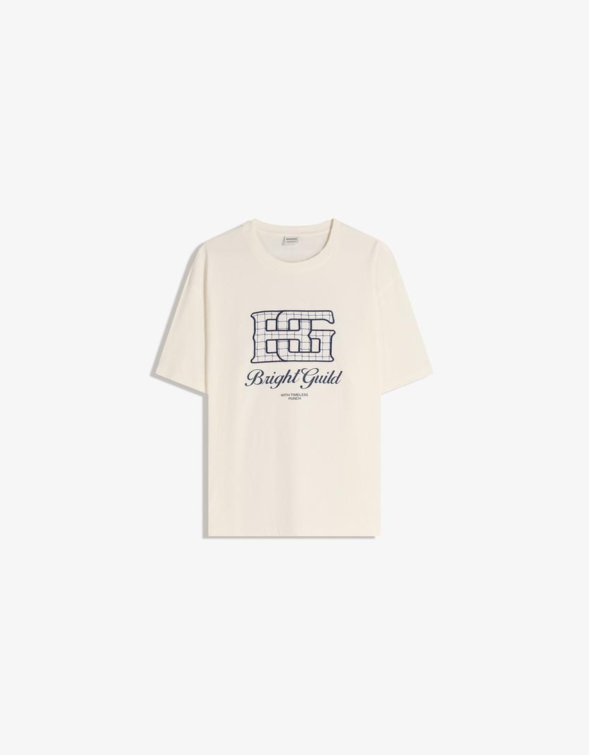 Tricou BERSHKA, alb