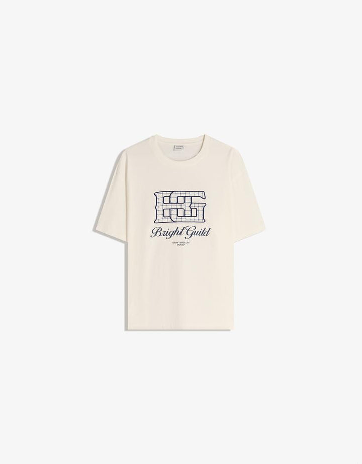 Tricou BERSHKA, alb