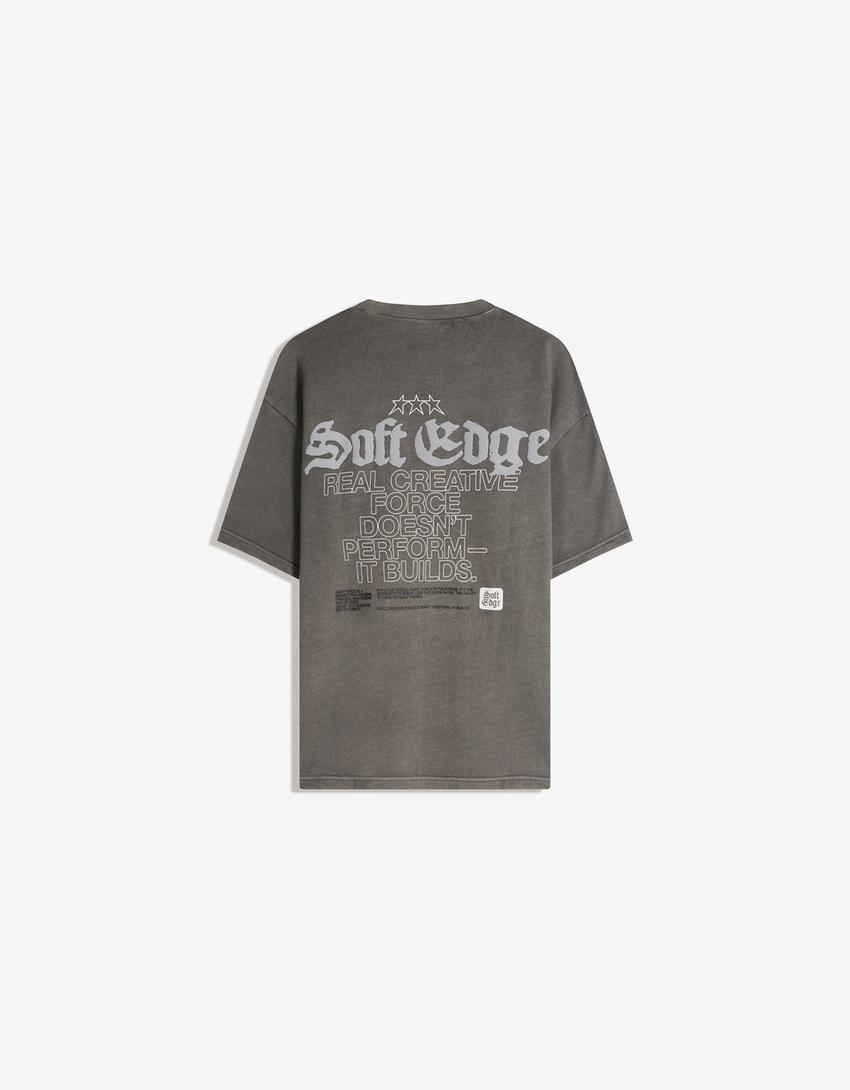 Tricou BERSHKA, gri