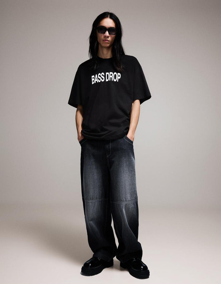 Tricou BERSHKA, negru