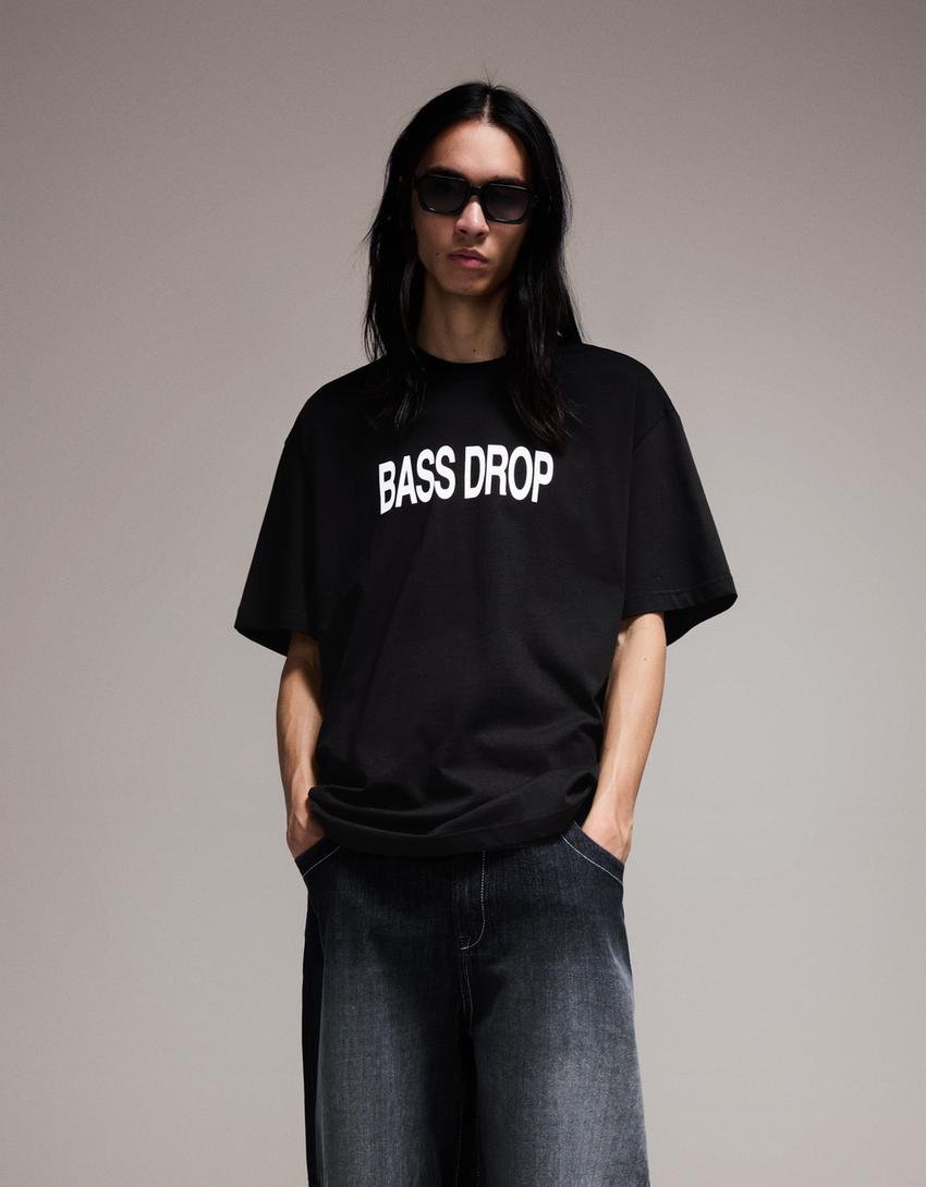 Tricou BERSHKA, negru