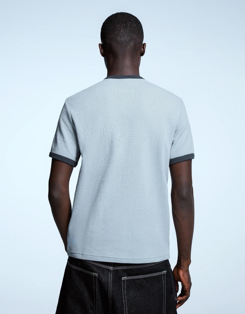 Tricou BERSHKA, albastru
