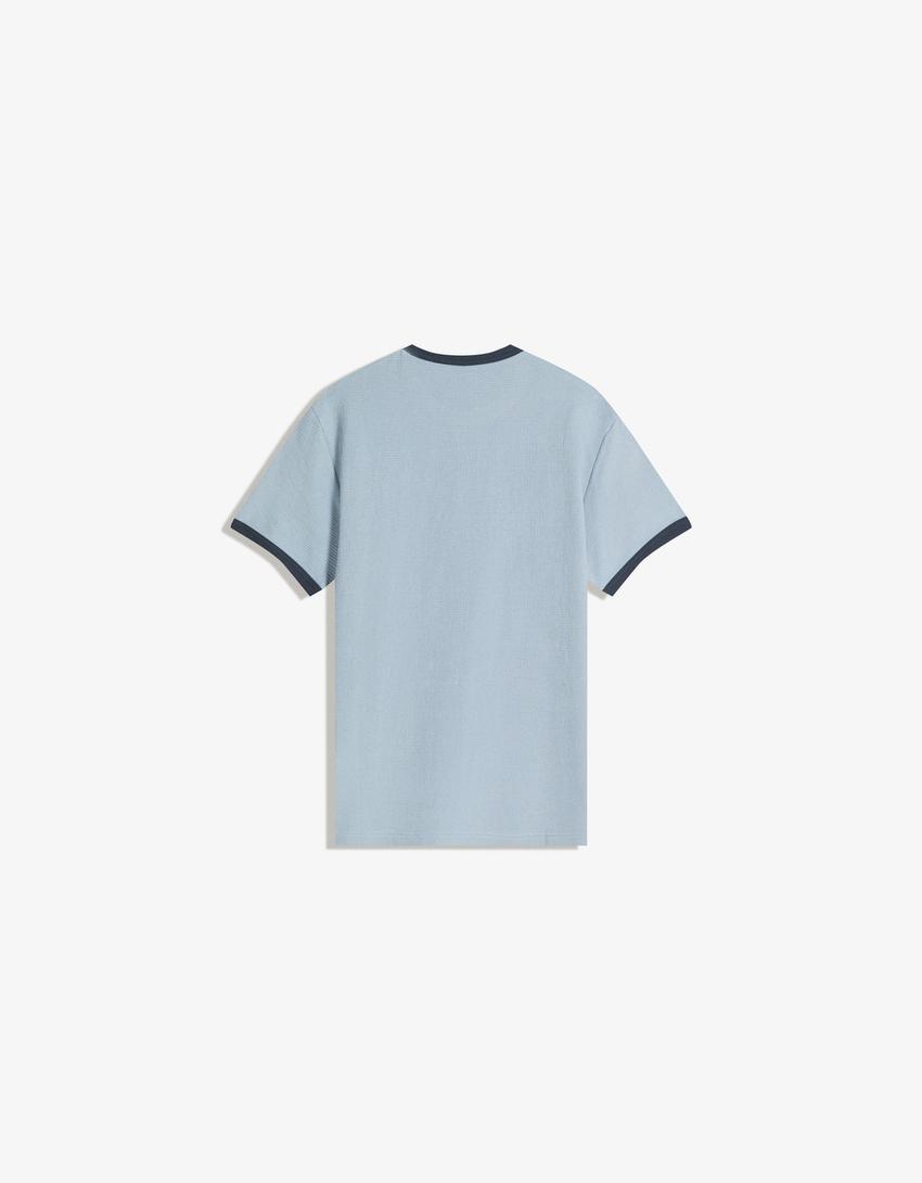 Tricou BERSHKA, albastru