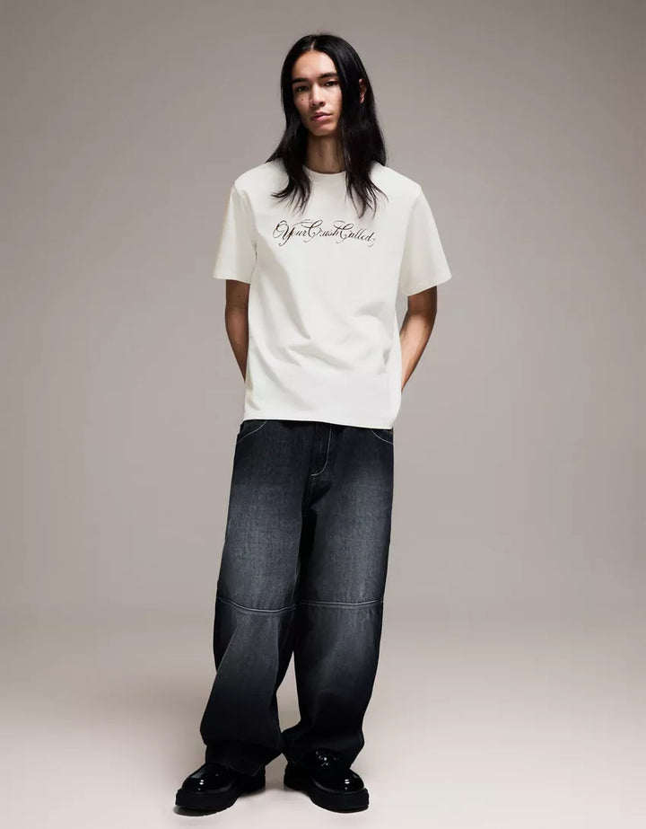 Tricou BERSHKA, alb