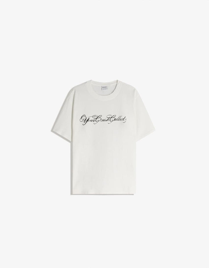 Tricou BERSHKA, alb