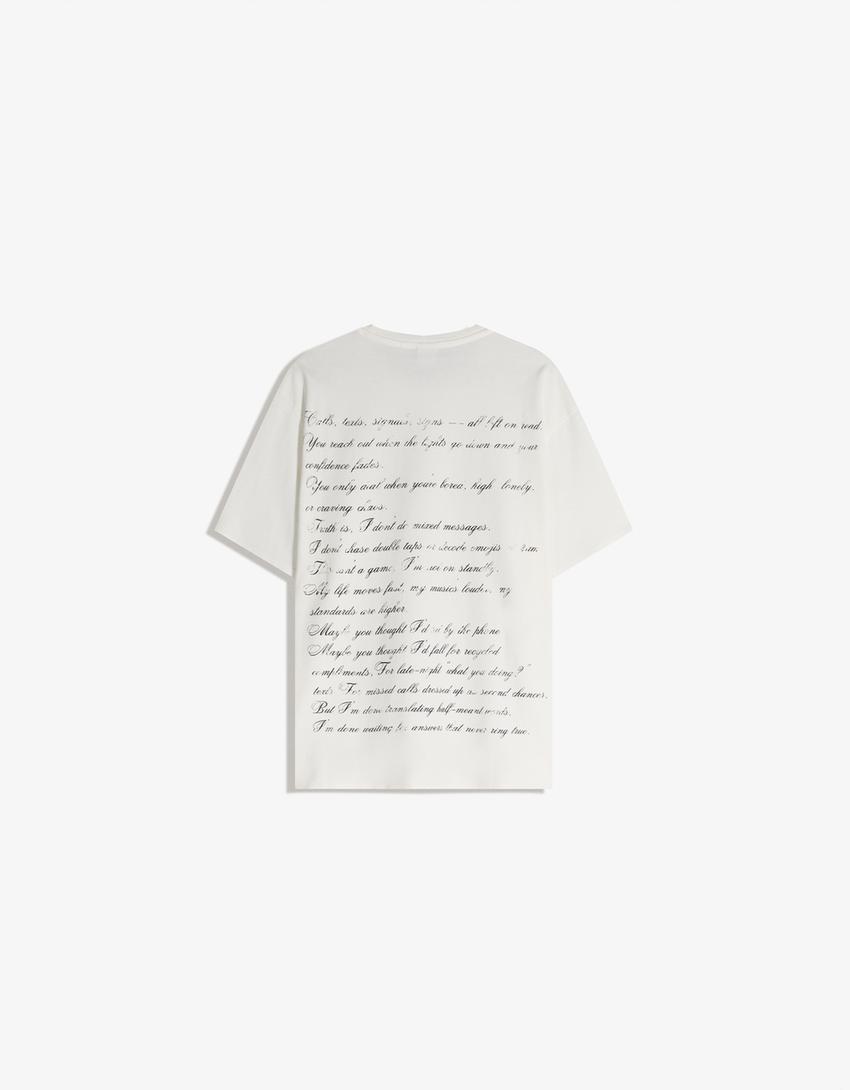 Tricou BERSHKA, alb