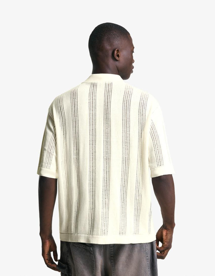 Tricou BERSHKA, crem