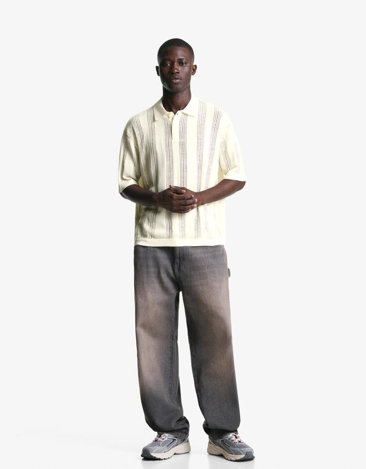 Tricou BERSHKA, crem