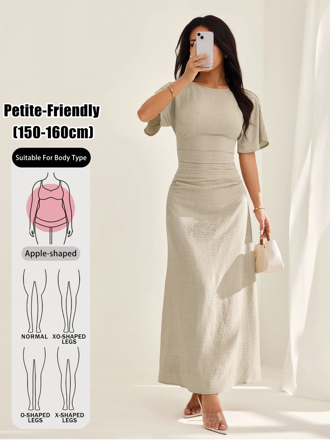 Rochie maxi SHEIN, portocaliu