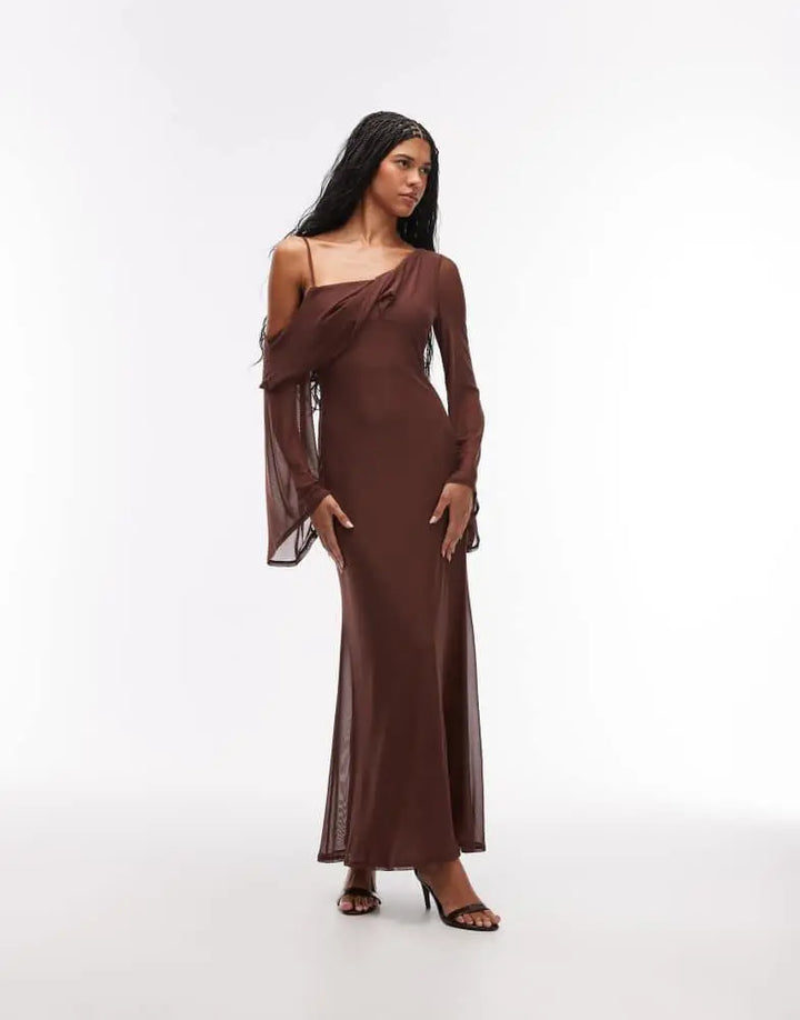 Rochie maxi ASOS, maro