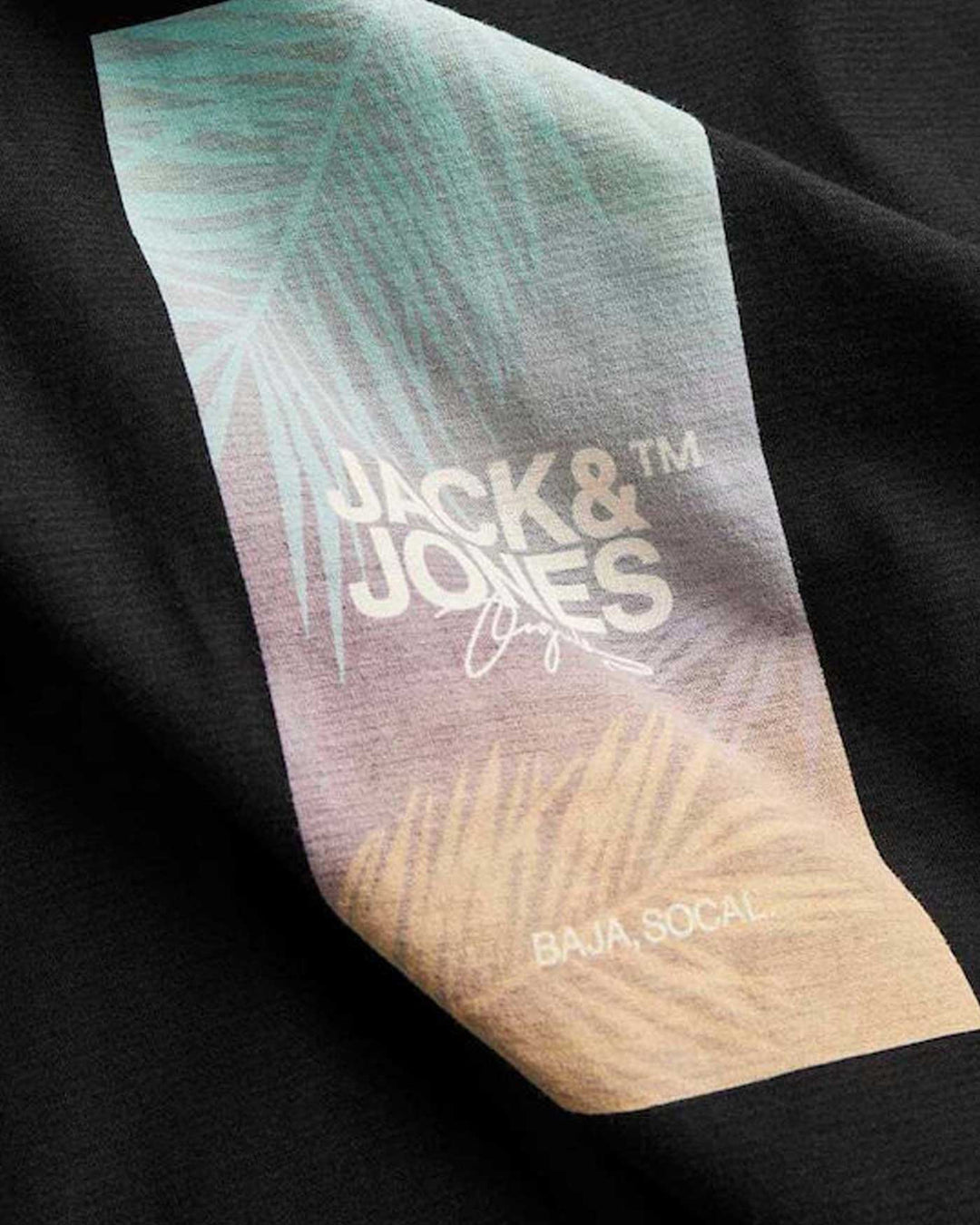 JACK&JONES ujjatlan felső, fekete