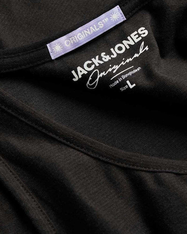 JACK&JONES ujjatlan felső, fekete