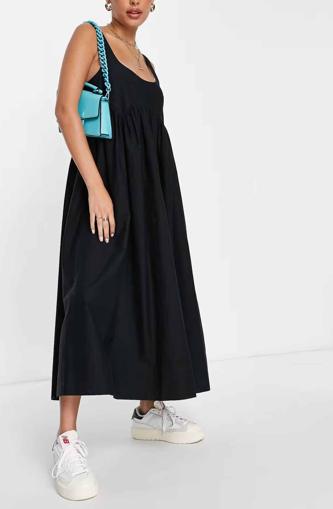 Rochie midi ASOS, negru