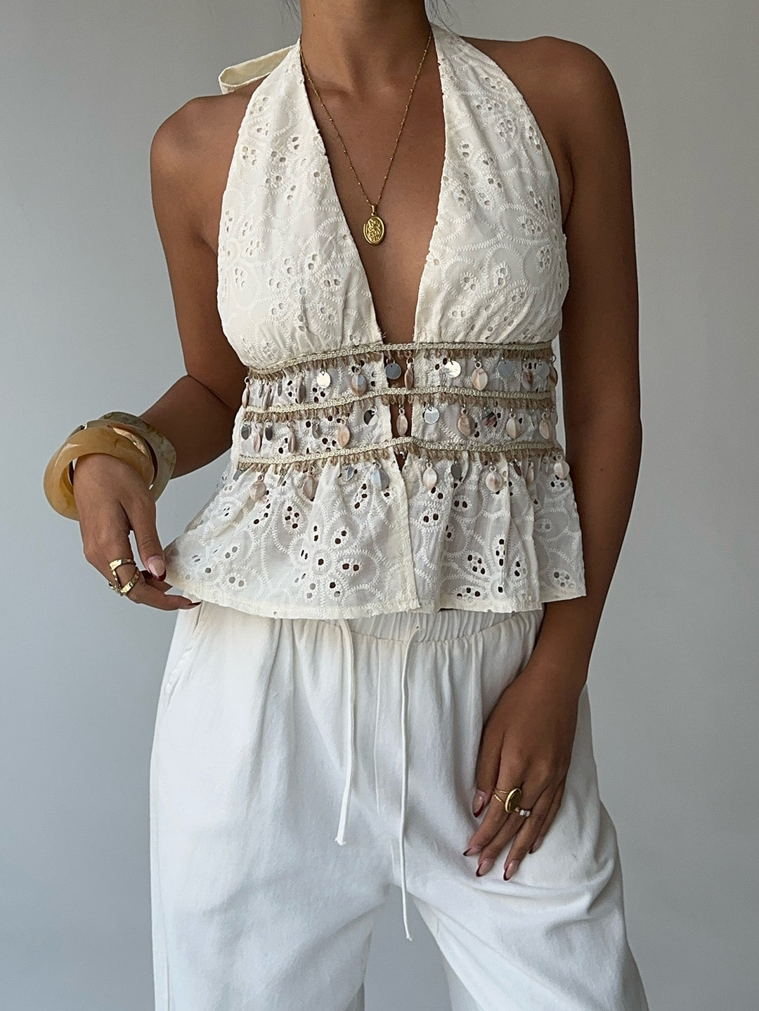 Top SHEIN, portocaliu