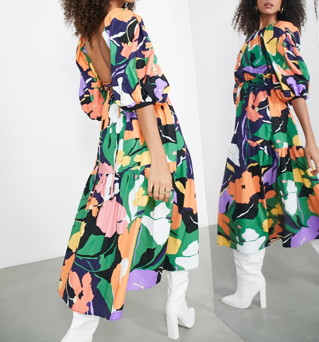 Rochie maxi Asos, mix culori