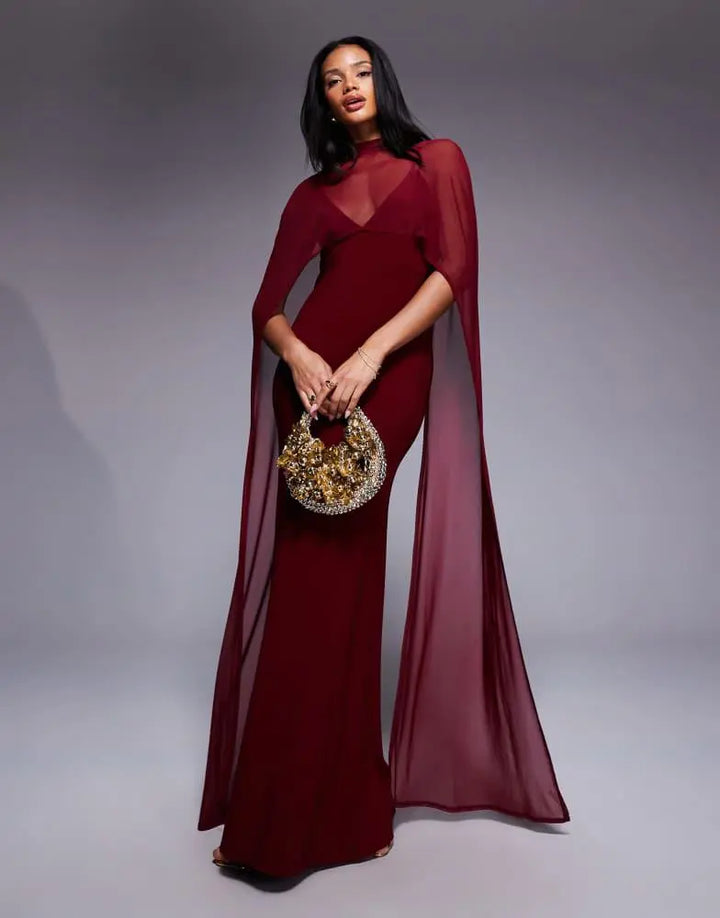 Rochie maxi ASOS, vișiniu