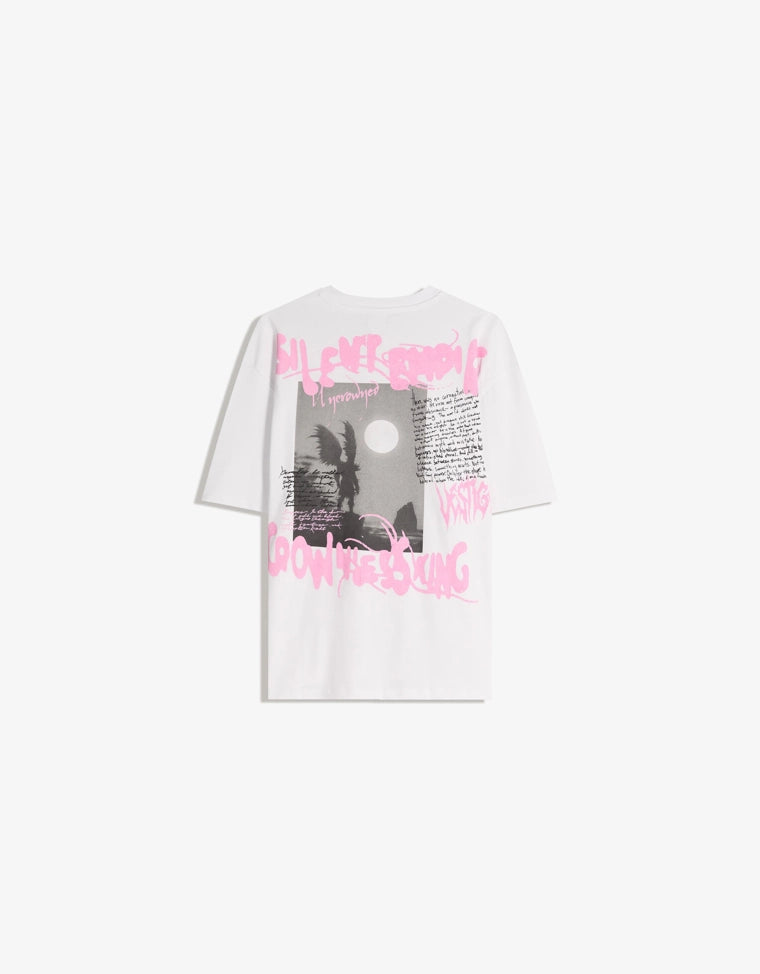 Tricou BERSHKA, alb