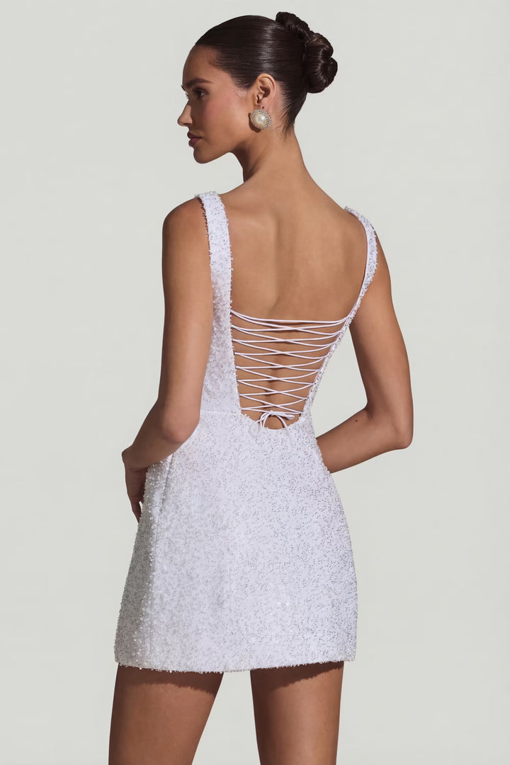 Oh Polly occasion dress, white