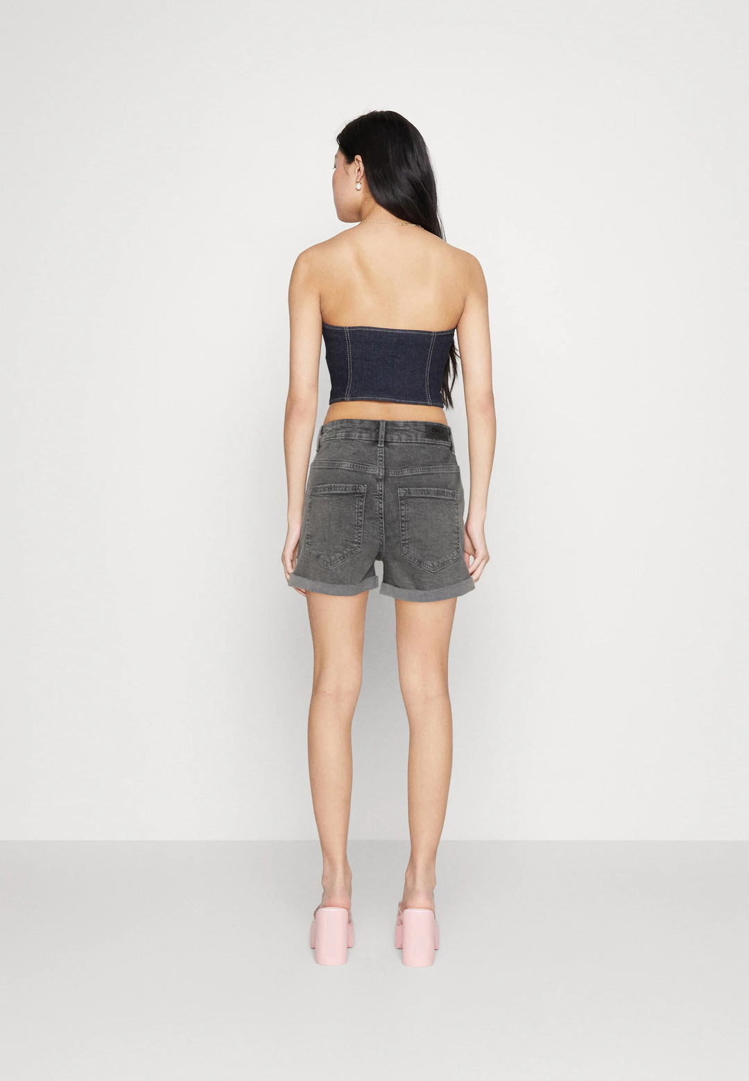 Pantaloni scurți din denim ONLY, gri