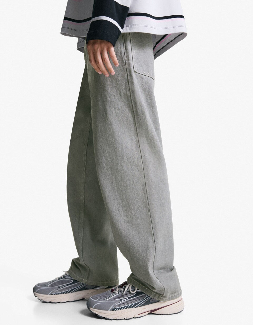 Jeans BERSHKA, gri