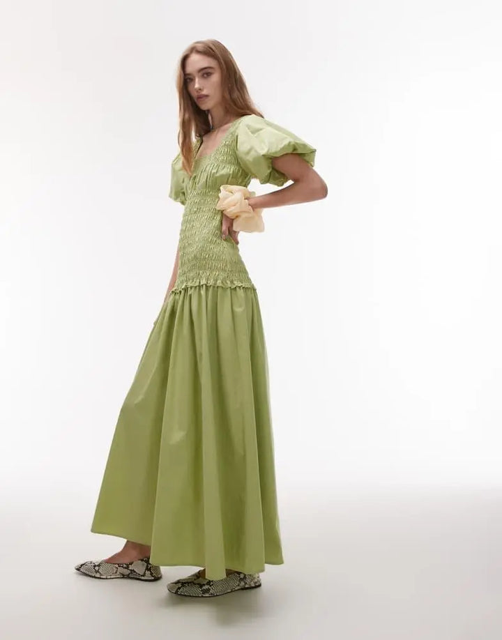 Rochie maxi ASOS, verde