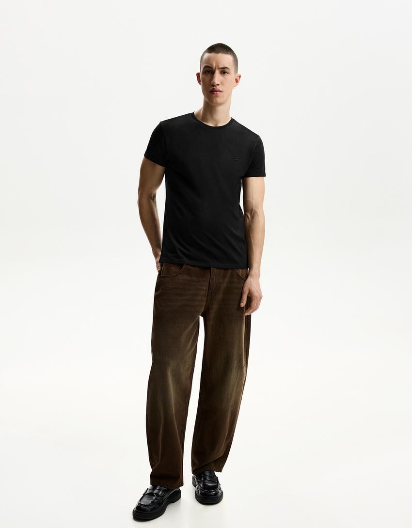 Tricou BERSHKA, negru