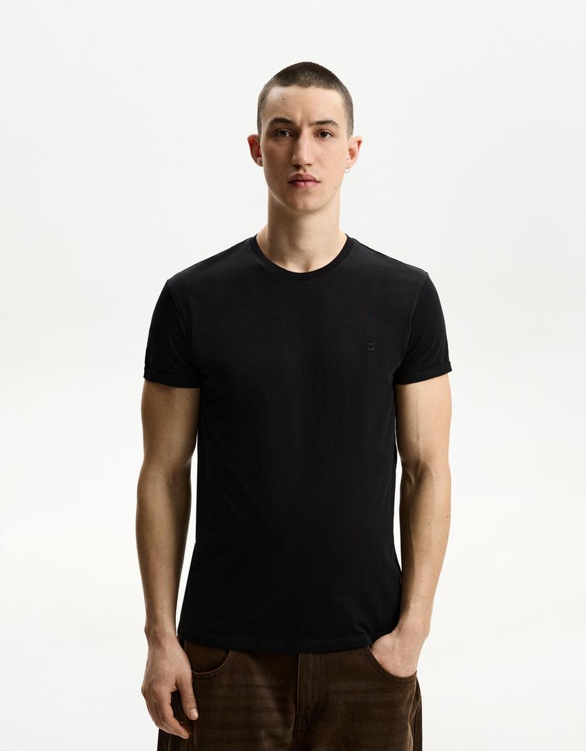 Tricou BERSHKA, negru