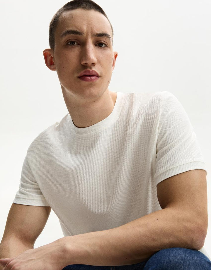 Tricou BERSHKA, alb