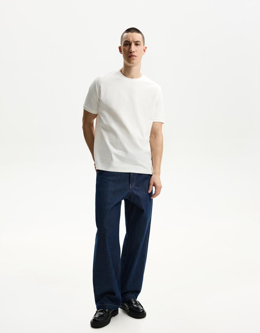 Tricou BERSHKA, alb