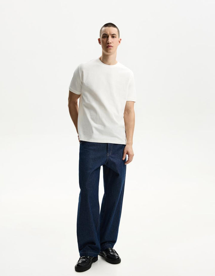 Tricou BERSHKA, alb